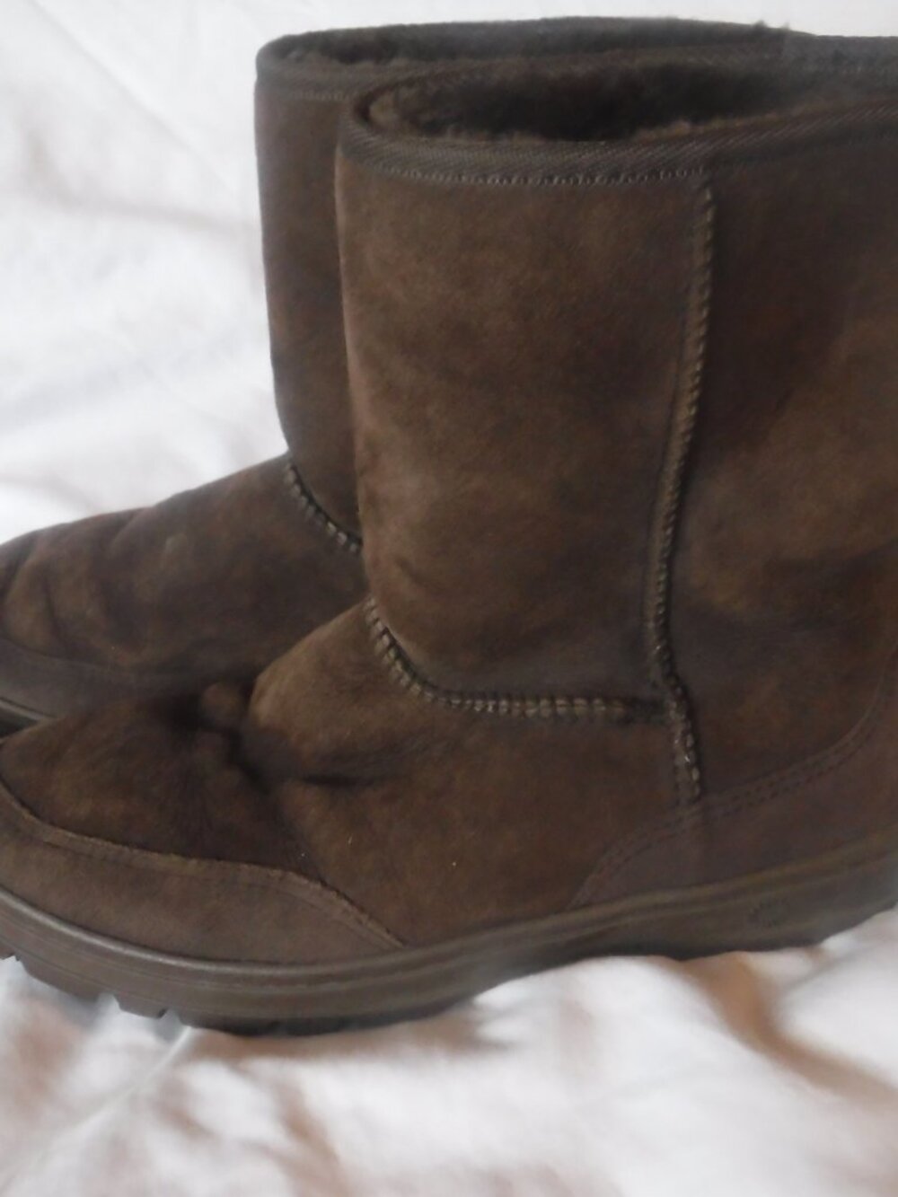 Uggs Womens Brown Uggs Size 9 Winter boots Interior Faux Fur